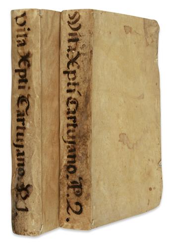 LUDOLPHUS DE SAXONIA. La primera [-segu[n]da] parte del Vita Christi Cartuxano.  Vols. 1-2 (of 4).  1537-43